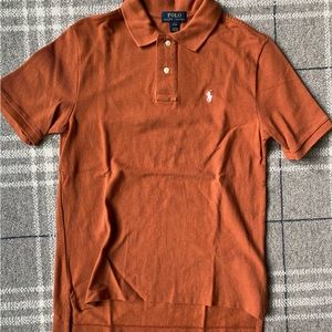 Ralph Lauren Iconic Mesh Polo, rust Boys size L 14-16